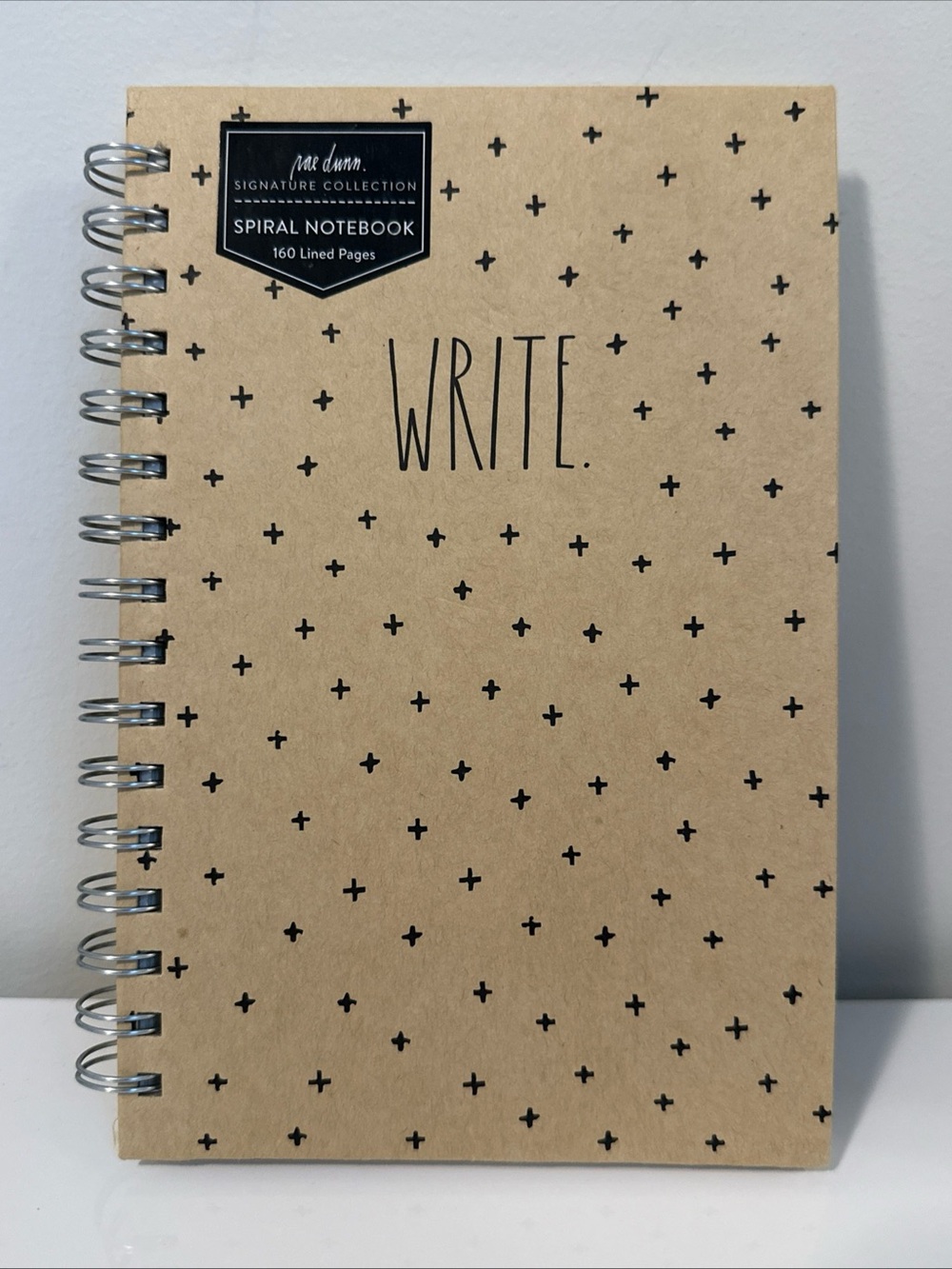 Rae Dunn Write Spiral Notebook - Kraft Brown